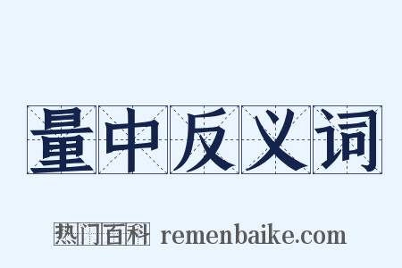 量中反义词是什么意思的图片